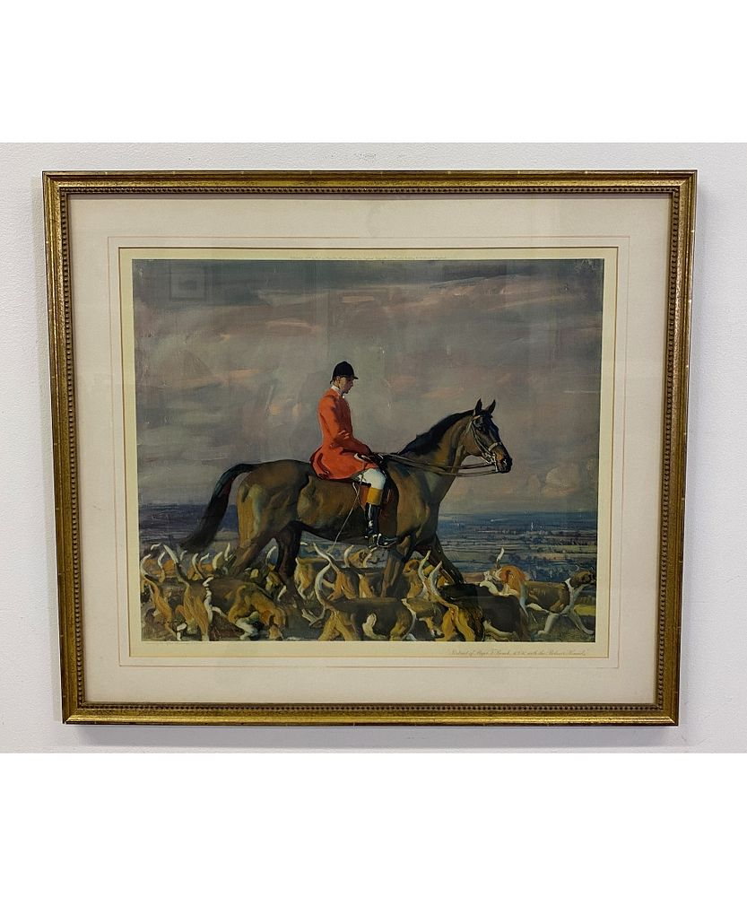 Sir Alfred Munnings Print Sir Alfred Munnings framed and matted