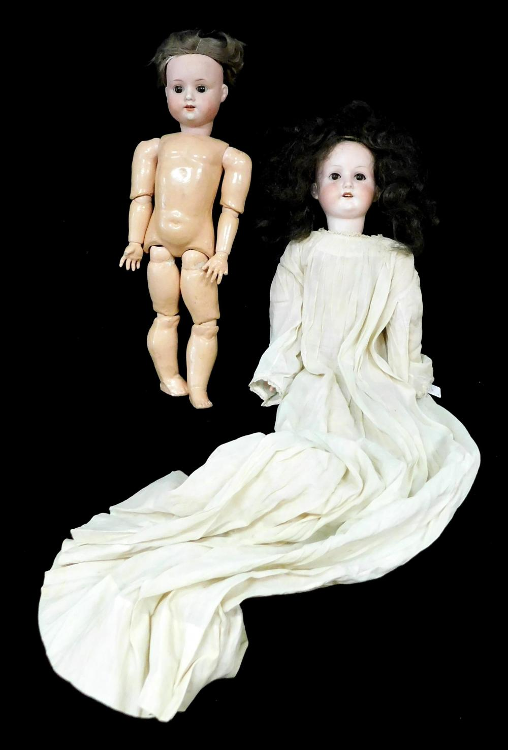 Two bisque head dolls Heubach Koppelsdorf 250 20 h Max