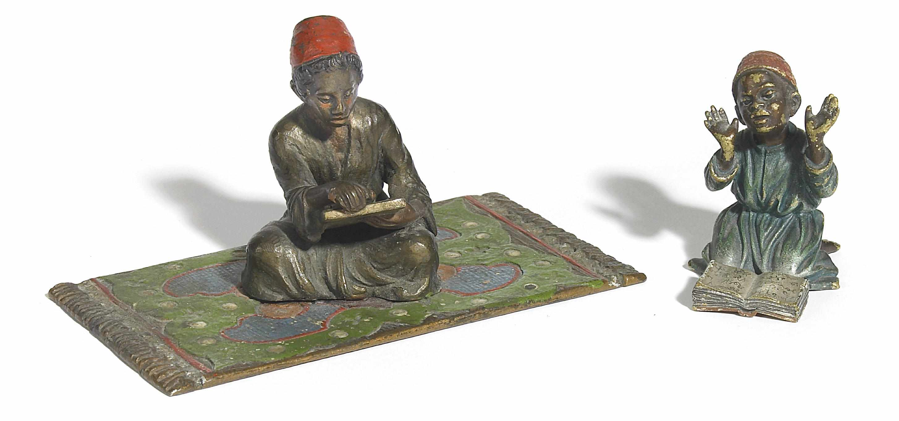 As Austrian cold painted bronze figure of an Arab boy