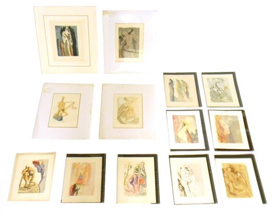 After Salvador Dali Spanish 1904 1989 thirteen lithographs after original