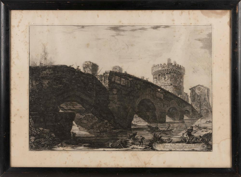 GIOVANNI BATTISTA PIRANESI ITALY 1720 1778 VEDUTA DEL PONTE LUGANO
