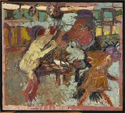 JAY MILDER b 1934 PLEADING Oil on canvas 25 3