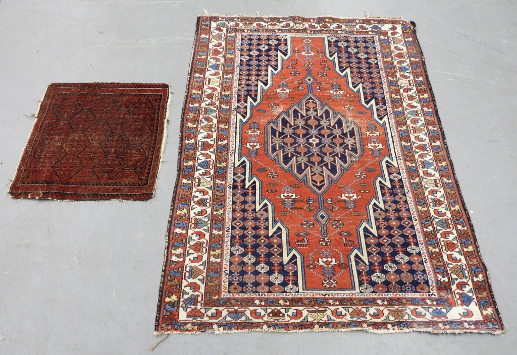 2PC MASLAGHAN BELOUCH RUGS Middle East 20th CenturyIncludes a navy