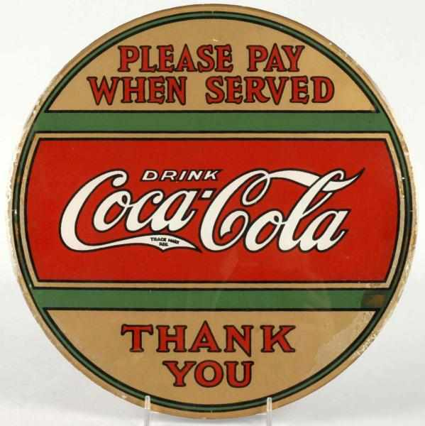 Reverse on Glass Coca Cola Back Bar Mirror Sign Description