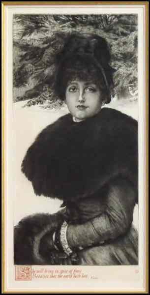 JAMES JACQUES TISSOT FRENCH 1836 1902 PROMENADE DANS LA NEIGE