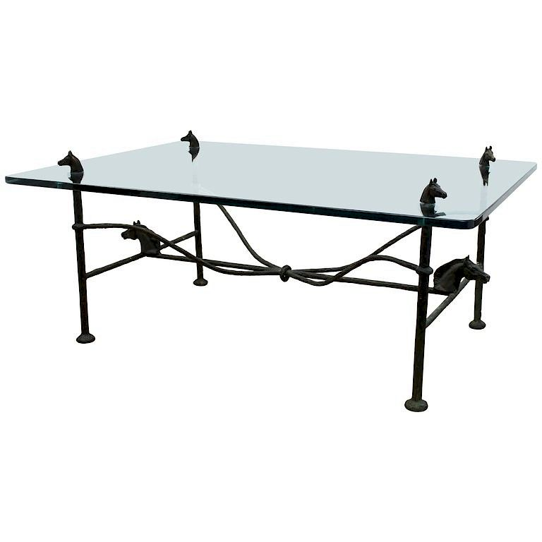 Giacometti Style Chodoff Bronze Horse Coffee Table Giacometti style Christopher