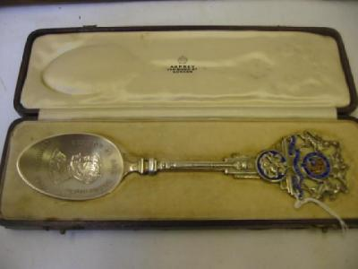 A PRESENTATION SPOON to commemorate the Coronation of George VI