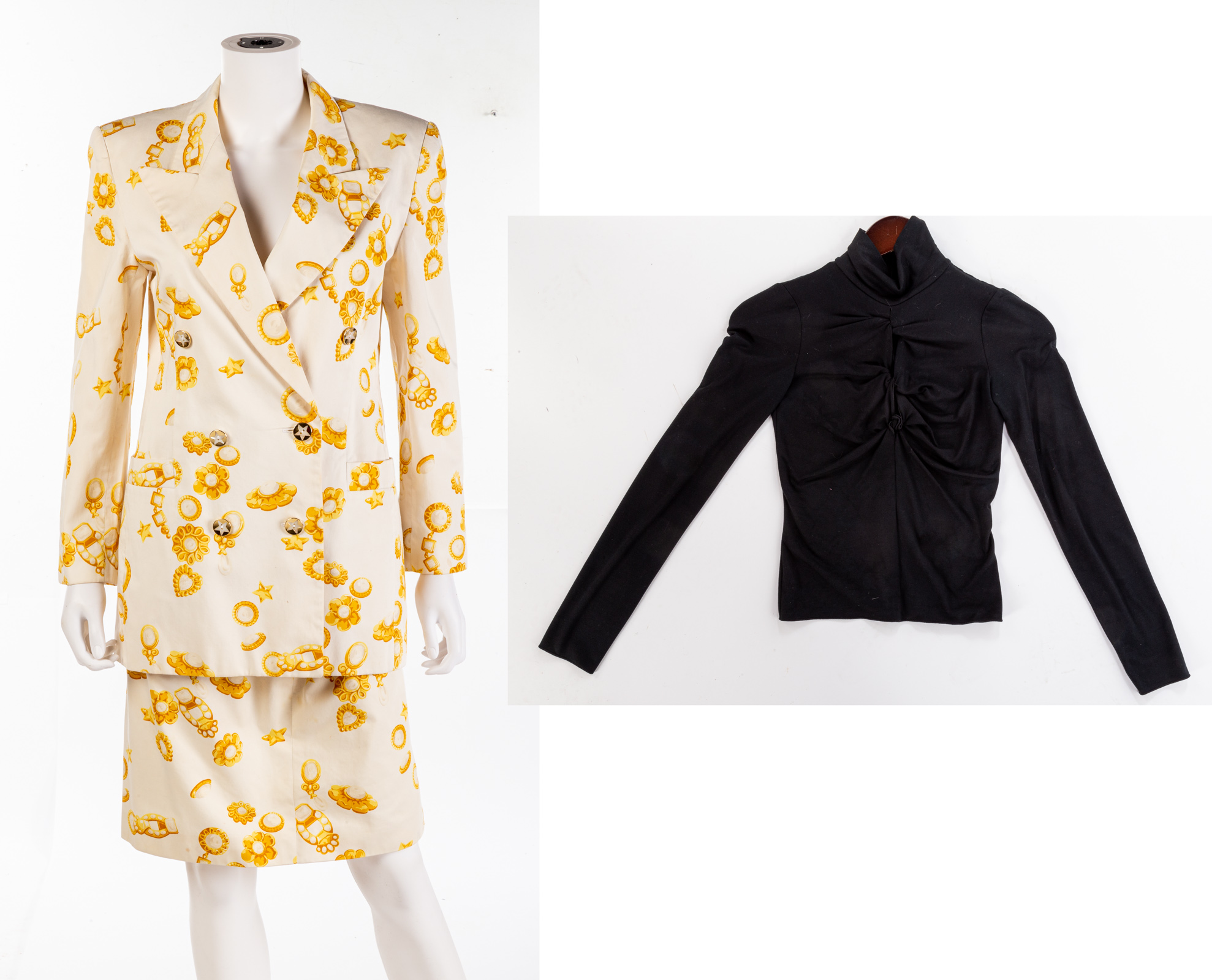 TWO PIECES OF DESIGNER CLOTHING including an Escada suit jacket