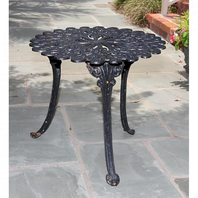 Atlanta Stove Works Cast Iron Side Table embossed mark to