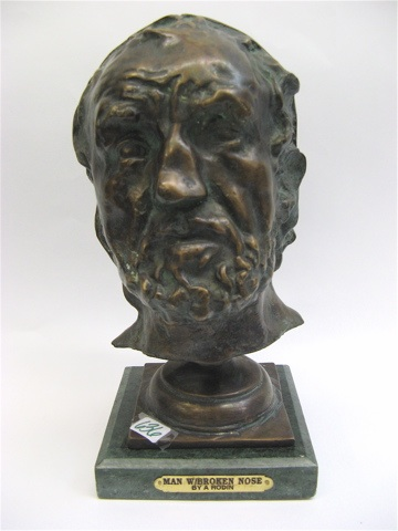 BRONZE SCULPTURE AFTER A RODIN French 1840 1917 Man With