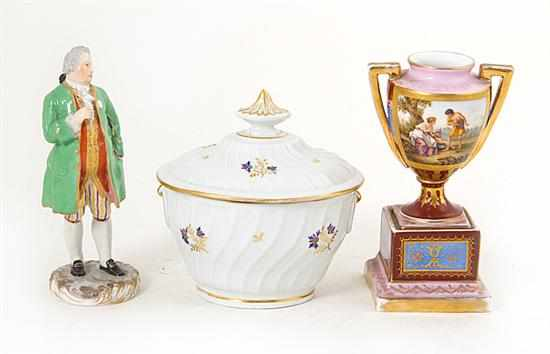 Continental and English porcelain wares 18th 19th centuries consisting of