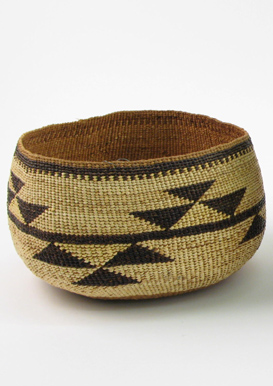 A HUPA NORTHERN CALIFORNIA AMERICAN INDIAN BASKET Hand twined with