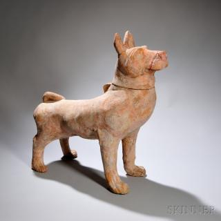 Large Pottery Dog 21 Large Pottery Dog China possibly Han