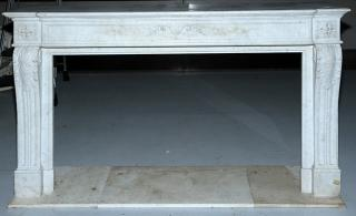 Italian marble mantle 37 long 16 wide 45 high nice