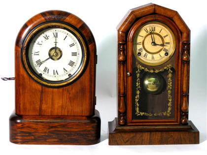 Seth Thomas rosewood case shelf clock 19th century Dome shaped