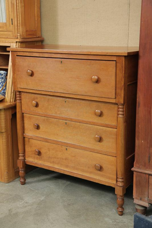 EMPIRE CHEST OF DRAWERS Cherry with four drawers wooden pulls