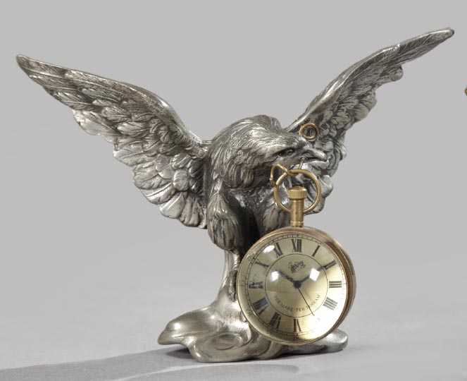Achille Gamba Pewter Watch Stand in the form of a