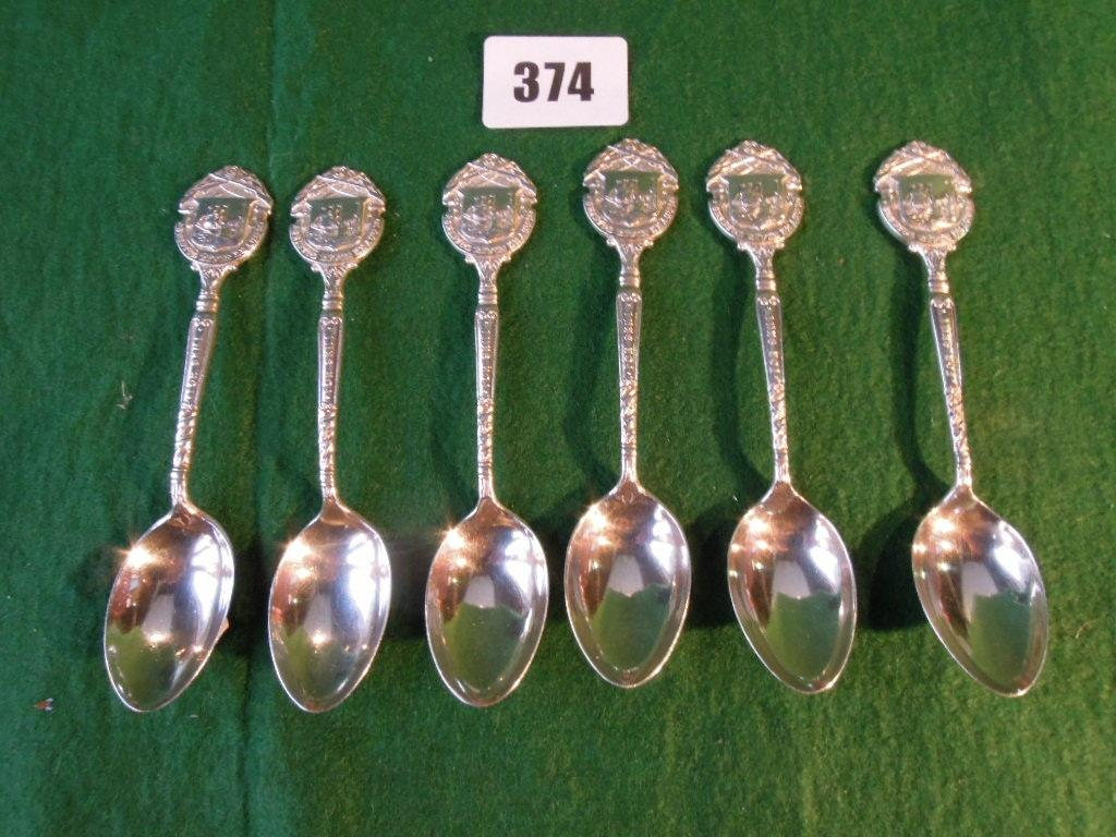 A set of six presentation teaspoons for For Skill Bristol
