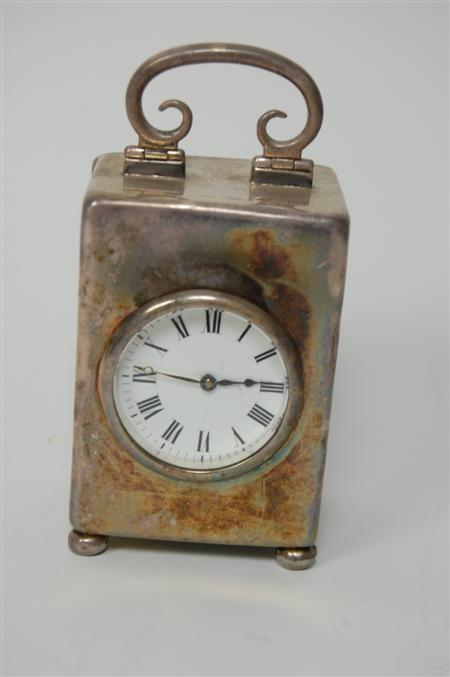 An Edwardian cased timepiece by Elkington Co London 1902 in