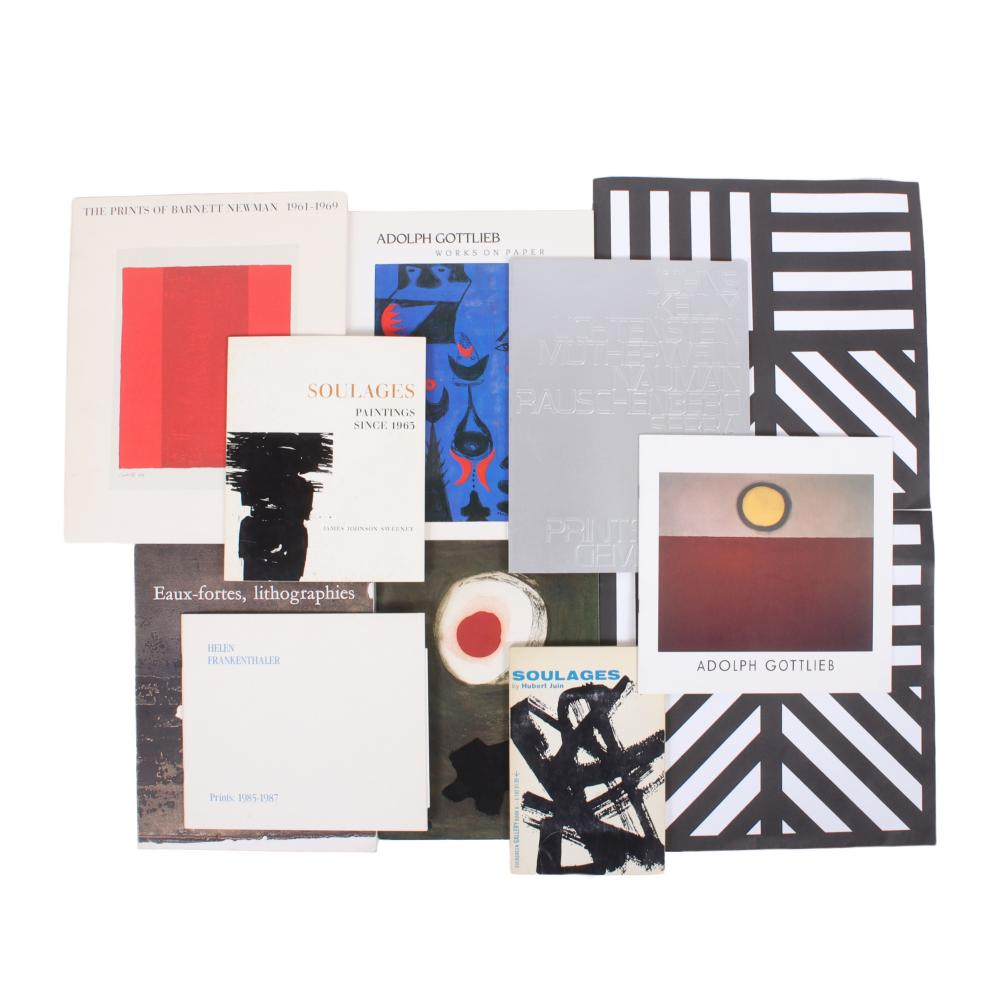 SOULAGES GOTTLIEB NEWMAN FRANKENTHALER LEWITT TEN MONOGRAPH BOOKS EXHIBITION CATALOGS