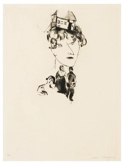 Marc Chagall 1887 1985 Selbstportrait k 17 etching and drypoint