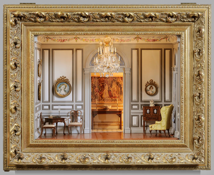 Louis XVI Style Miniature Salon de Jeux American late 20th