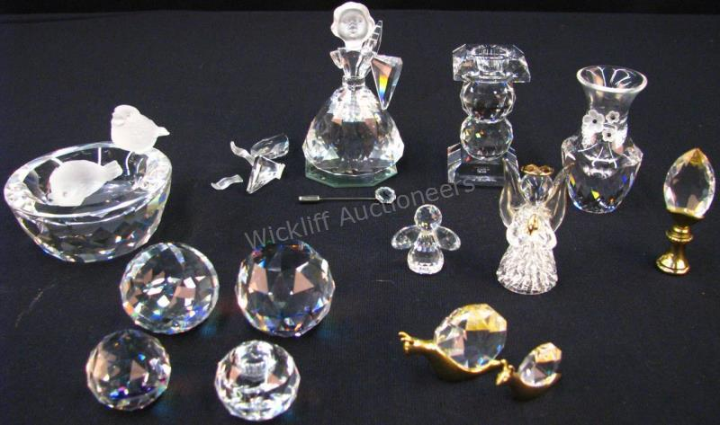 Group of Swarovski and Assorted Crystal five Swarovski including ring