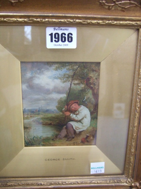 George Smith 1829 1901 An unexpected catch oil on panel