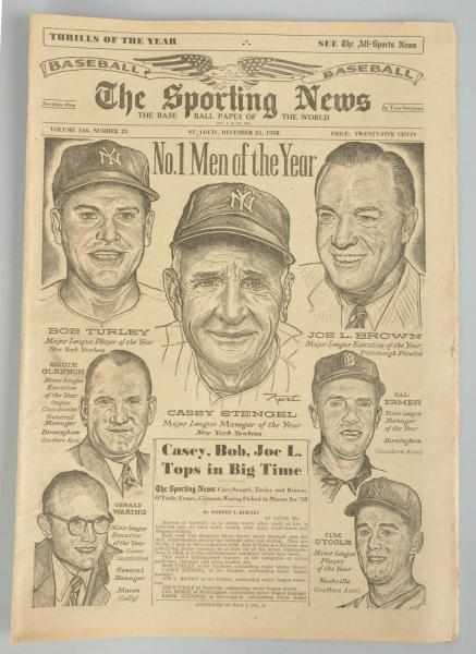 Lot of 1958 The Sporting News Newspapers Description Complete run