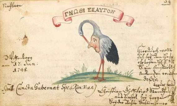 Stammbuch des Studenten F S Bastein 1731 1766 165 ll