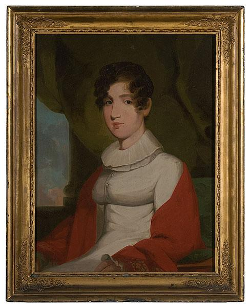 PORTRAIT OF ELSEY ROOSEVELT RAY ATTRIBUTED TO ZEDEKIAH BELKNAP American