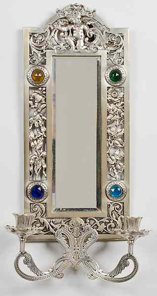 Aesthetic Movement Mirrored Sconce Continental early 29th century an aesthetic