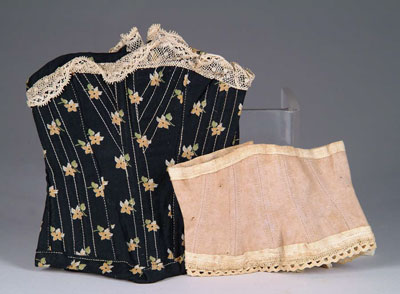 TWO FRENCH FASHION CORSETS This lot contains two period corsets