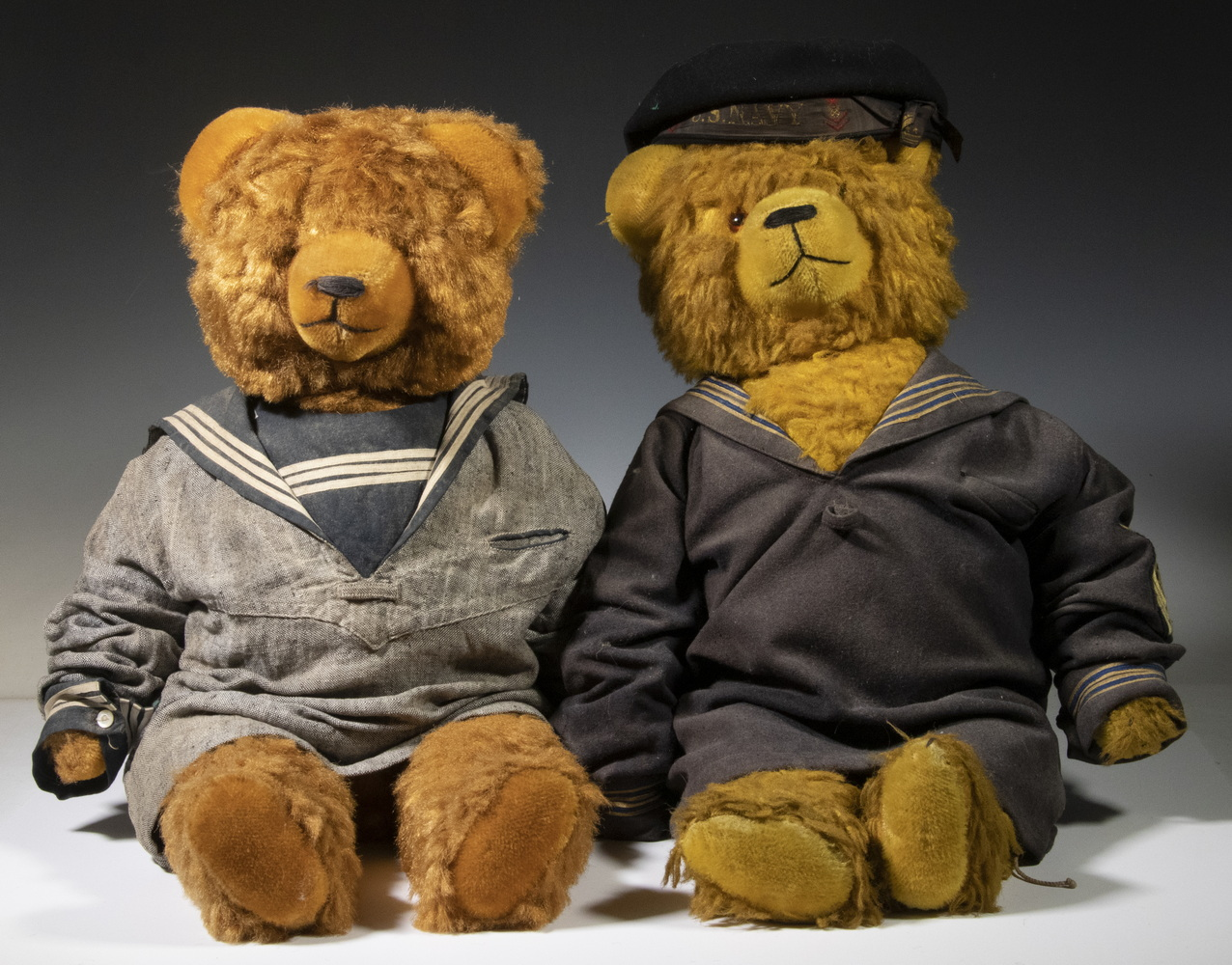 VINTAGE TEDDY BEARS Lot of 2 Early 20th c Mohair
