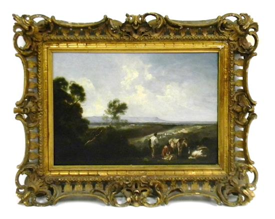 Late 18th early 19th C landscape painting attributed to Thomas