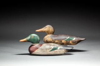 Painted Eye Grade Mallard PairMason Decoy Factory 1896 1924 Detroit