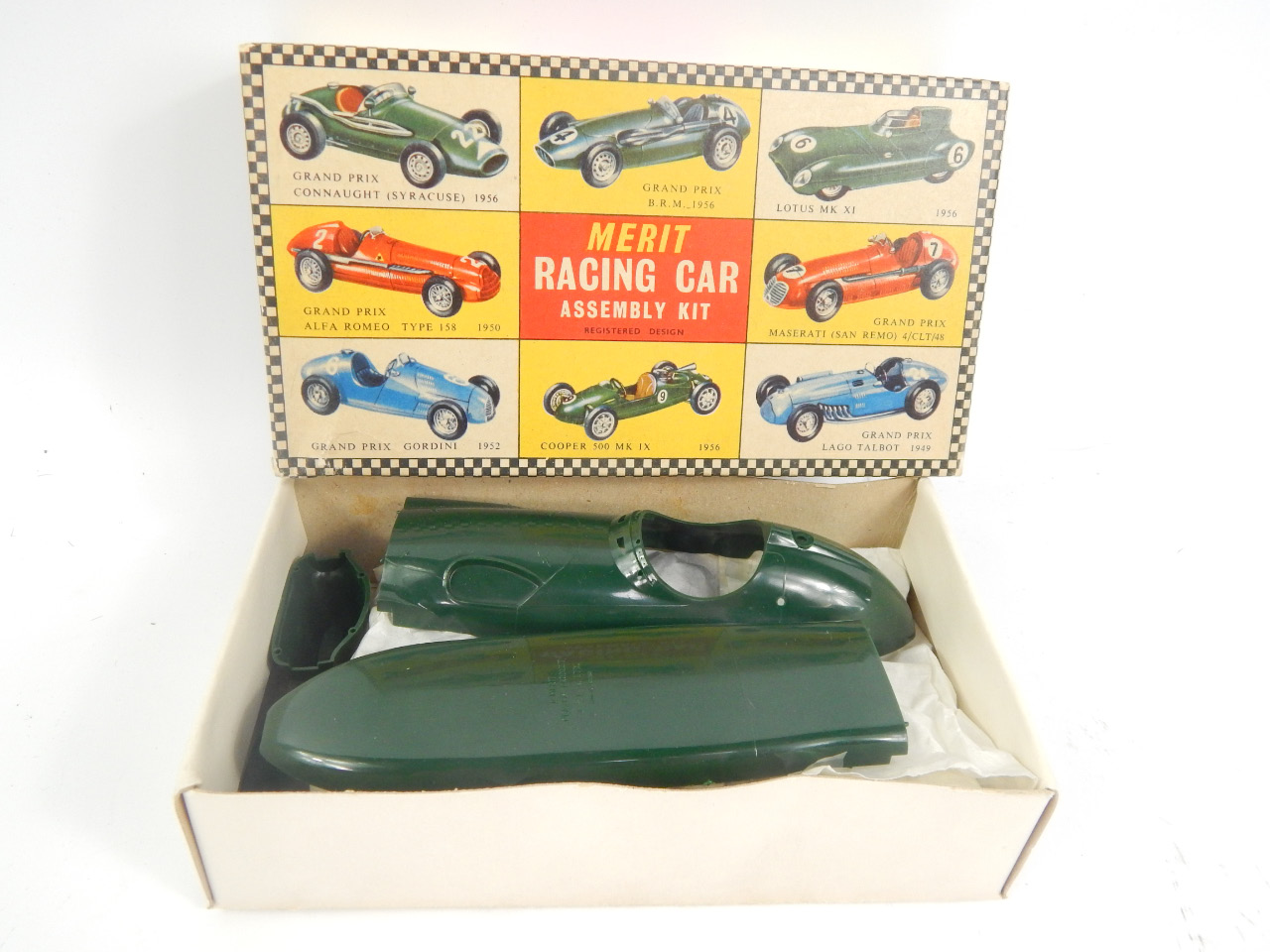 A Merrett racing car assembly kit comprising a 1956 BRM