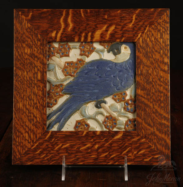 Rookwood Faience glazed ceramic parrot tile 3077Y Rookwood Faience glazed