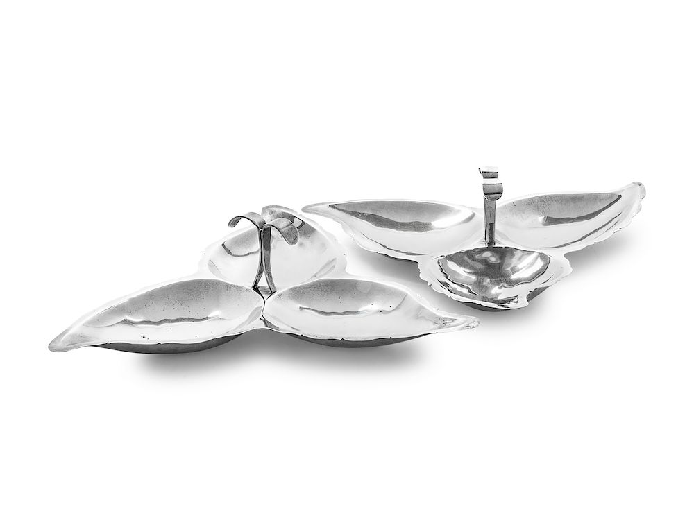 A Pair of Mexican Silver Trays Prieto S A Juarez