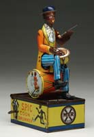 MARX S SPIC COON DRUMMER Very colorful toy Spic sits