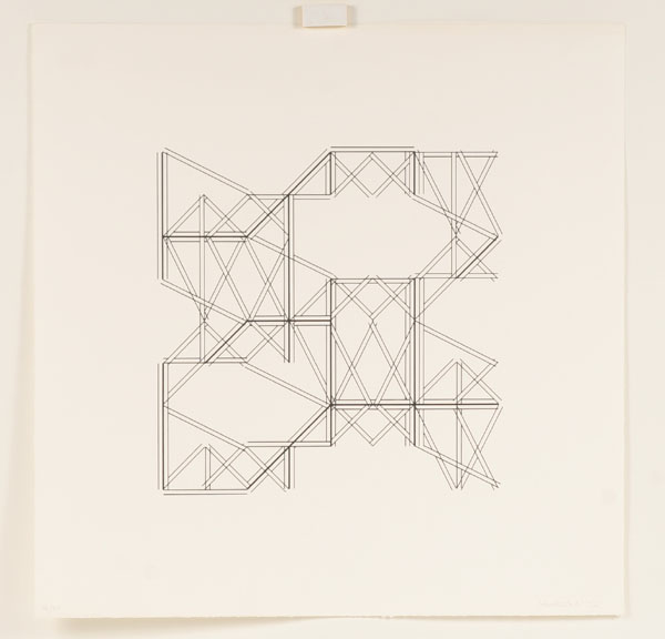 Kenneth Martin British 1905 1984 Minimalist composition Screenprint Pencil signed