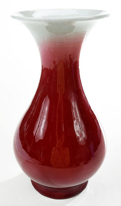 Chinese Glazed Sang de Boeuf Porcelain Vase underglaze blue jingdezhen