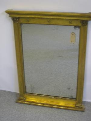 A CARVED GILT WOOD AND GESSO PIER GLASS 19th century
