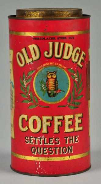 Old Judge 3 Pound Coffee Tin Description A few light