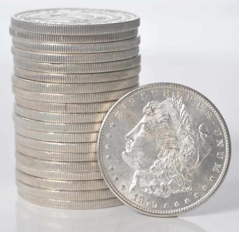 1879 S Roll of Morgan Silver Dollars Description 20 coins