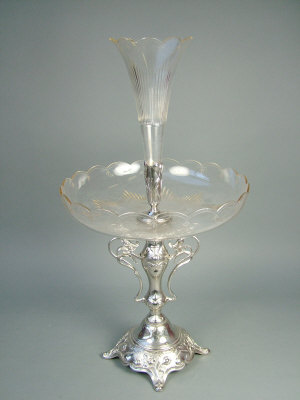 A WMF silvered metal and cut glass centrepiece circa 1910