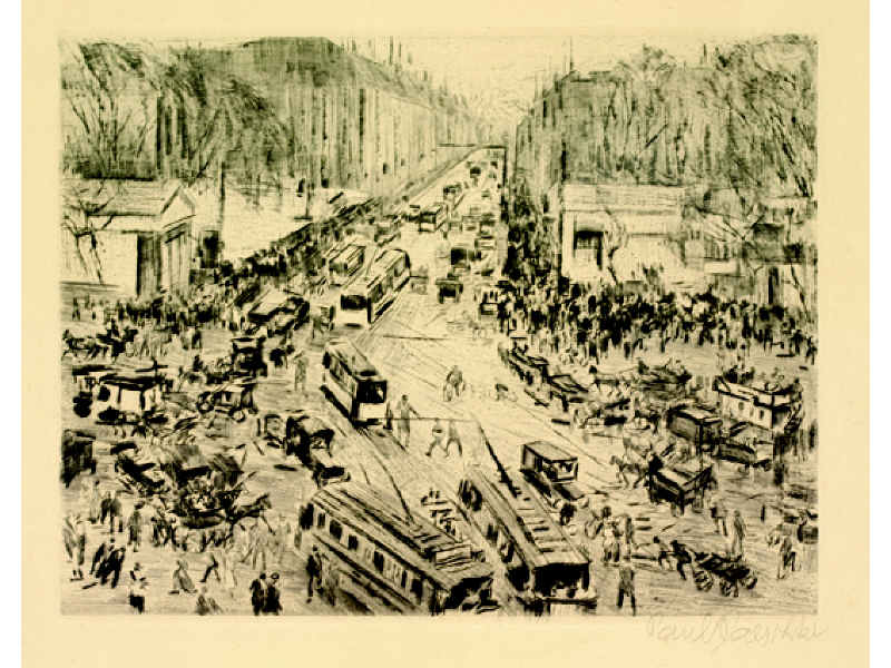 PAUL PAESHKE GERMAN 1875 1943 DER POTSDAMER PLATZ MIT BLICK