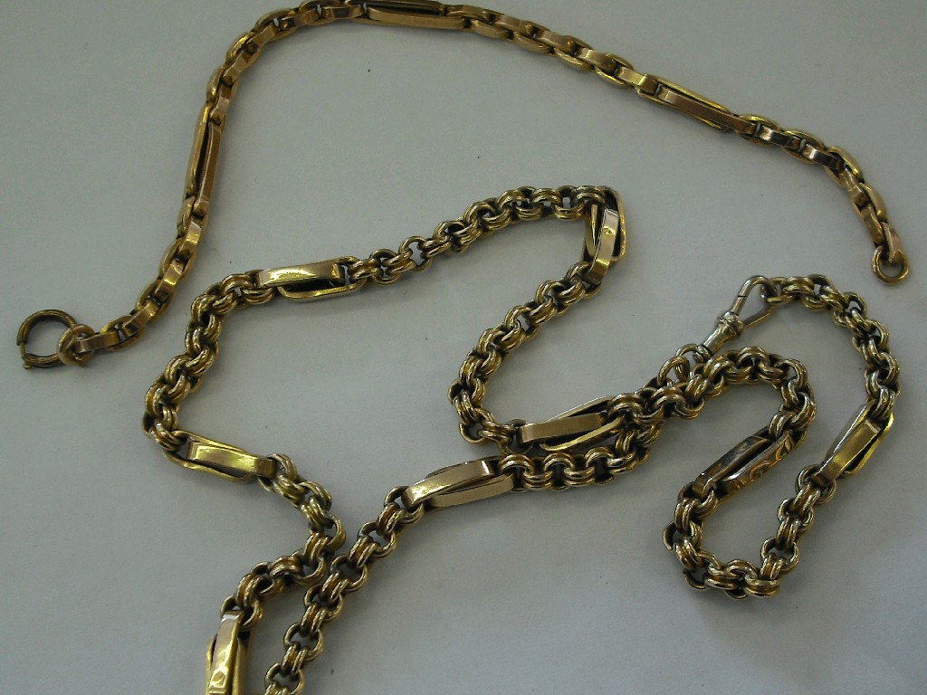 Fancy link necklet and bracelet 27 4gm
