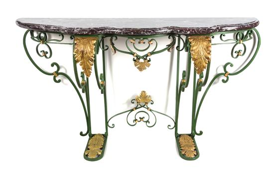 Sale 419 Lot 205 A Painted and Parcel Gilt Wrought