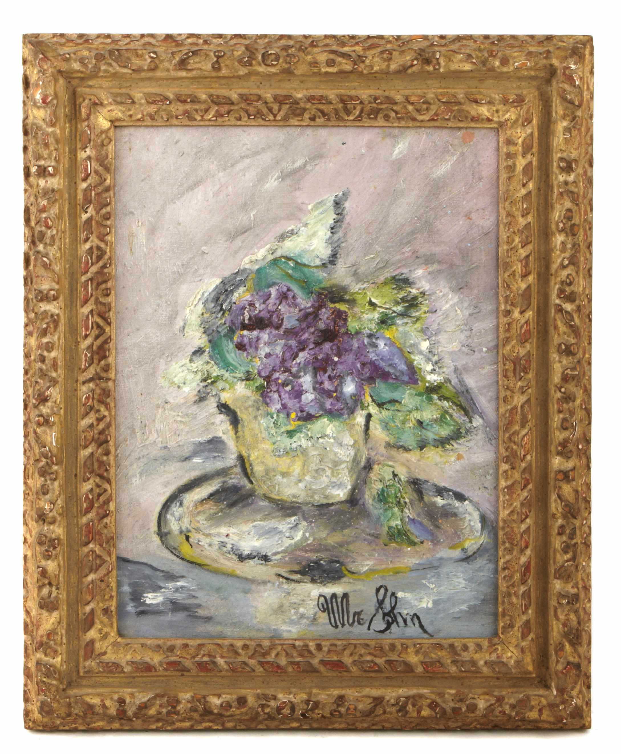 Mr John A floral still life signed Mr John lower
